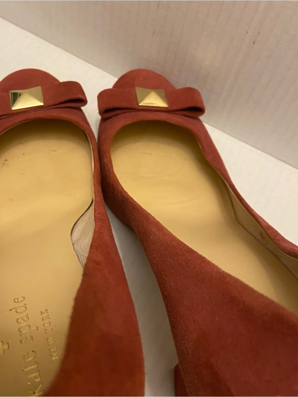 Kate Spade New York Microfiber Suede Woman’s Chunky High Heel Accent Bow Shoes - Picture 5 of 9